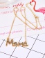 Fashion Gold Copper Inlaid Zircon Letter Mama Necklace