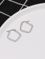 Fashion Silver Geometric Five-diamond Alloy Earrings