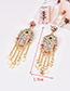 Fashion Gold Alloy Diamondd Palm Tassel Five-pointed Star Stud Earrings