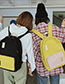 Fashion Yellow Contrast Canvas Backpack