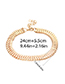 Fashion Gold Single Metal Serpentine Chain Anklet