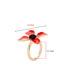 Fashion Red Alloy Plating Drip Flower Ring