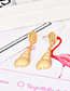 Fashion Gold Alloy Head Conch Earrings