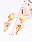 Fashion Gold Alloy Flower Irregular Shape Hollow Earrings