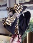 Fashion Leopard Print Double-layer Bow With Diamond Wide-brimmed Headband