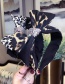Fashion Leopard Ash Double-layer Bow With Diamond Wide-brimmed Headband