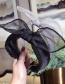 Fashion Gray Mesh Lace Beaded Bow Wide-brimmed Headband