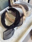 Fashion Black Mesh Lace Beaded Bow Wide-brimmed Headband