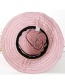 Fashion Pink Plaid Cloth Hat