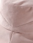 Fashion Beige Peach Velvet Solid Color Cloth Hat