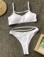 Fashion White Bikini Split Swimsuit