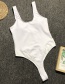Fashion White One-piece Swimsuit Stitching Bikini