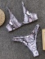 Fashion Snake Split Swimsuit Leopard Print Bikini