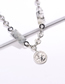 Fashion Silver Color Alloy Chain Leopard Resin Necklace
