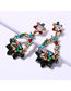 Fashion Black Alloy Diamond Colored Earrings