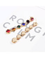 Fashion Color Alloy Diamond Colored Earrings
