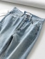 Fashion Blue Washed And Worn Jeans