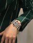 Fashion White K Square Glass Gemstone Irregular Bracelet