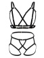 Fashion Black Underwear Type Elastic Band Body Chain Set