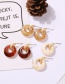 Fashion Deep Amber Alloy Resin Ring Earrings