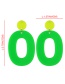 Fashion Fluorescent Yellow Resin Oval Ring Earrings