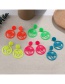 Fashion Fluorescent Yellow Resin Hollow Coconut Ear Studs
