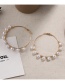 Fashion Gold String Pearl Winding Ring Earrings