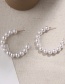 Fashion 13 Pearls Alloy String Pearl C-shaped Earrings