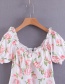 Fashion Pink One-shoulder Flower Print Dress