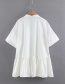 Fashion White Asymmetrical Hem Dress