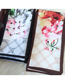 Fashion White Floral Narrow Strip Double-sided Small Scarf