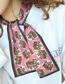 Fashion Spotted Rose Animal Print Small Scarf