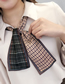 Fashion Gray-green Houndstooth Strip Multi-function Small Scarf
