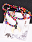Fashion Color Diamond Colored Turquoise Resin Crescent Necklace