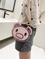 Fashion Black Pig Head Children's Shoulder Bag