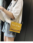 Fashion Yellow Wide Shoulder Strap Scrubs Shoulder Bag Diagonal Cross Package