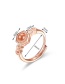 Fashion Silver Copper Crystal Ring