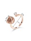 Fashion Rose Gold Copper Crystal Ring