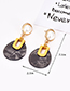 Fashion Brown Alloy Resin Pearl Oval Earrings