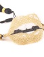 Fashion Gold Pin Set Bracelet Beige Beads Woven Lips