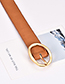 Fashion Brown Alloy Pu Leather Brown Belt