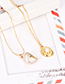 Fashion Gold Alloy Conch Pearl Double Layer Necklace