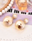 Fashion Gold Alloy Pearl Shell Conch Earrings