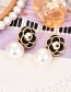 Fashion White Alloy Pearl Flower Earrings