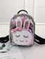 Fashion Black Rabbit Rabbit Sequin Backpack