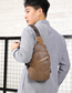 Fashion Camel Solid Color Soft Face Pu Single Shoulder Messenger Chest Bag
