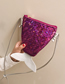 Fashion Silver Mermaid Tail Sequined Crossbody Shoulder Bag