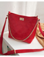 Fashion Red One-shoulder Crossbody Chain Bucket Bag