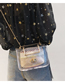 Fashion Pink Handbag Shoulder Slung Chain Jelly Transparent Package