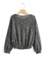 Fashion Black Sequined Sweater